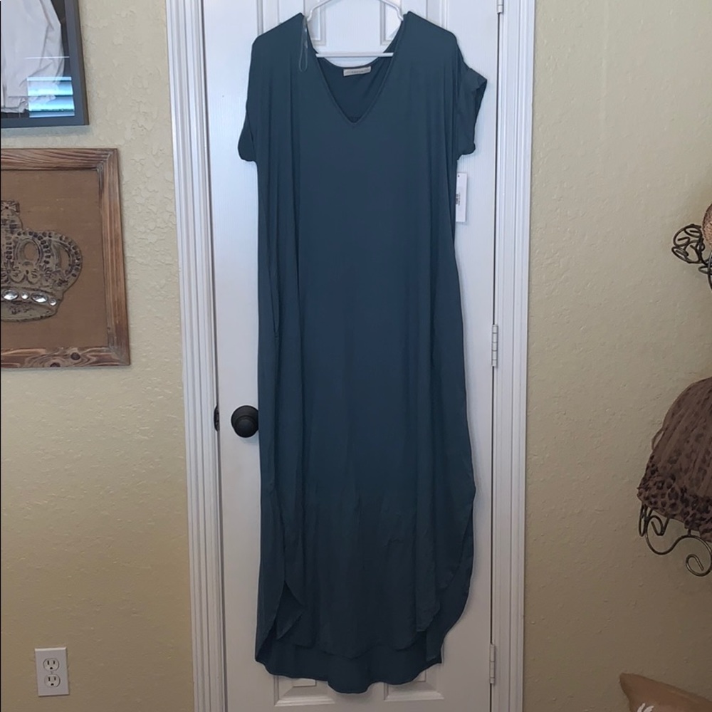 Soft teal dress